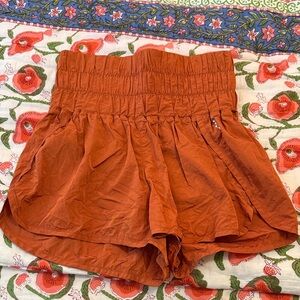 FP Movement by Free People High Waist Rust Shorts